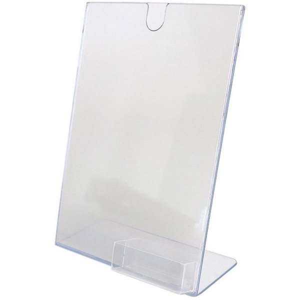 Menuholder Single, vertical, A4, with card holder and top incert #5