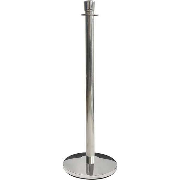 Crowd Barrier stand, silver, for rope/banner pole #1